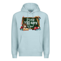 Blue Mist I tacked 100 days school Baseball Premium Hoodie - NancyCooperArtShop