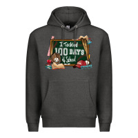 Charcoal Heather I tacked 100 days school Baseball Premium Hoodie - NancyCooperArtShop