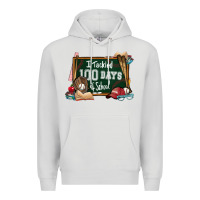 Dove Grey I tacked 100 days school Baseball Premium Hoodie - NancyCooperArtShop