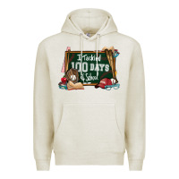 Oatmeal Heather I tacked 100 days school Baseball Premium Hoodie - NancyCooperArtShop