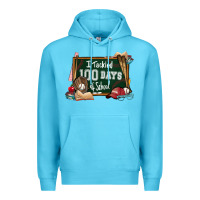 Ocean Blue I tacked 100 days school Baseball Premium Hoodie - NancyCooperArtShop