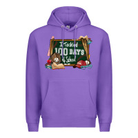 Purple I tacked 100 days school Baseball Premium Hoodie - NancyCooperArtShop