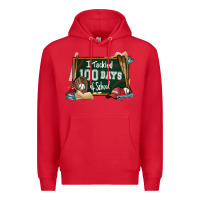 Red I tacked 100 days school Baseball Premium Hoodie - NancyCooperArtShop