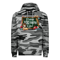 Slate Camo I tacked 100 days school Baseball Premium Hoodie - NancyCooperArtShop