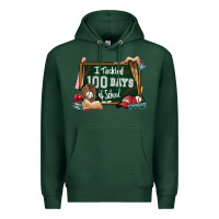 Sports Green I tacked 100 days school Baseball Premium Hoodie - NancyCooperArtShop