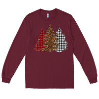 Burgundy christmas trees Long Sleeve Tee - BarkalooDesign