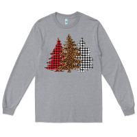 Heather Grey christmas trees Long Sleeve Tee - BarkalooDesign