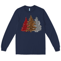 Navy christmas trees Long Sleeve Tee - BarkalooDesign