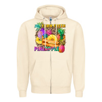 Sandshell farm fresh pineapple Zipper Hoodie - Zillion Design Studio