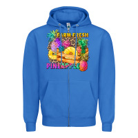 True Royal farm fresh pineapple Zipper Hoodie - Zillion Design Studio