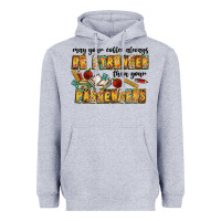 Heather Grey may your coffe always be stronger than your passengers Heavyweight Hoodie - CowhideDigitalArt