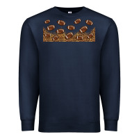 Navy leopard american football libbey glass Premium Sweatshirt - HRA Design Shop