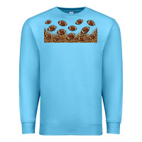 Ocean Blue leopard american football libbey glass Premium Sweatshirt - HRA Design Shop