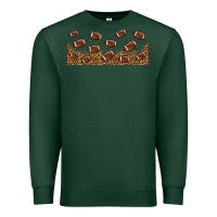 Sports Green leopard american football libbey glass Premium Sweatshirt - HRA Design Shop