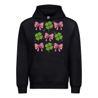 Black coquette bow clover st. patrick's day Urban Hoodie - MaliasSmallBusiness