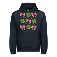 Navy coquette bow clover st. patrick's day Urban Hoodie - MaliasSmallBusiness
