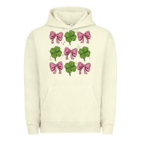 Pigment Pistachio coquette bow clover st. patrick's day Urban Hoodie - MaliasSmallBusiness