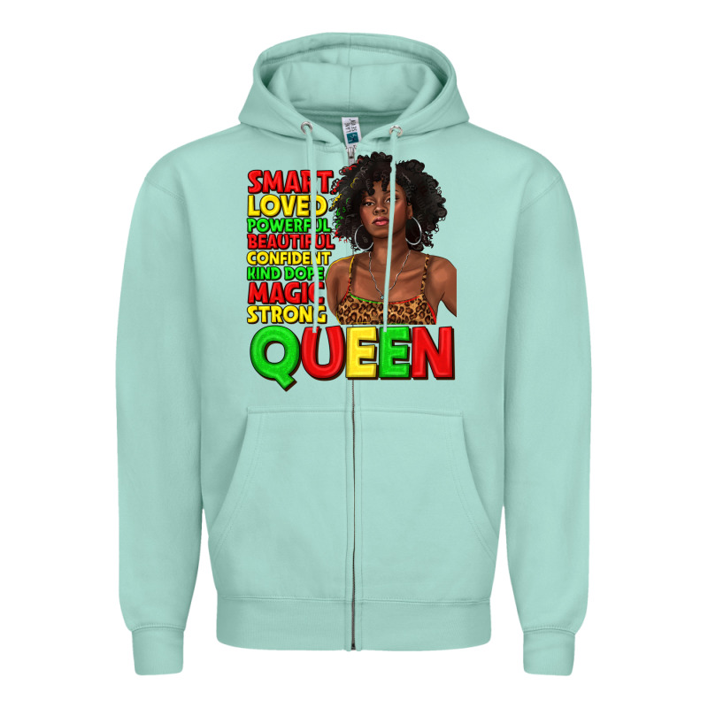 Black Queen Quotes Juneteenth Zipper Hoodie by texasbilliewilder | Teevron