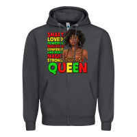 Smoke black queen quotes juneteenth Zipper Hoodie - texasbilliewilder