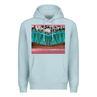 Blue Mist western fringe cowhide leopard Premium Hoodie - BarkalooDesign