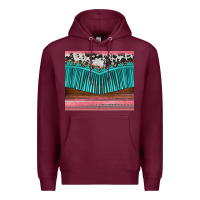 Burgundy western fringe cowhide leopard Premium Hoodie - BarkalooDesign