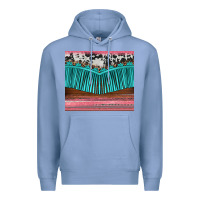 Colony Blue western fringe cowhide leopard Premium Hoodie - BarkalooDesign