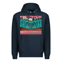 Navy western fringe cowhide leopard Premium Hoodie - BarkalooDesign