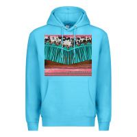 Ocean Blue western fringe cowhide leopard Premium Hoodie - BarkalooDesign