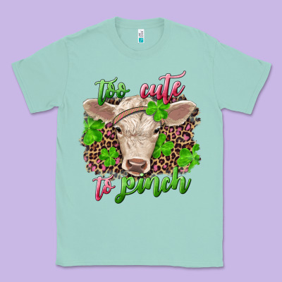 Classic Tee Too cute to pinch charolais calf