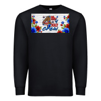 Black floral 4th of july crew license plate Premium Sweatshirt - HRA Design Shop