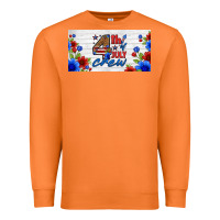 Carrot floral 4th of july crew license plate Premium Sweatshirt - HRA Design Shop