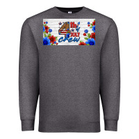 Charcoal Heather floral 4th of july crew license plate Premium Sweatshirt - HRA Design Shop