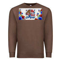 Chestnut floral 4th of july crew license plate Premium Sweatshirt - HRA Design Shop