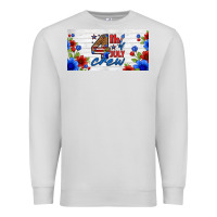 Dove Grey floral 4th of july crew license plate Premium Sweatshirt - HRA Design Shop
