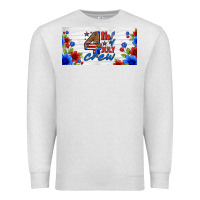 Oatmeal Heather floral 4th of july crew license plate Premium Sweatshirt - HRA Design Shop
