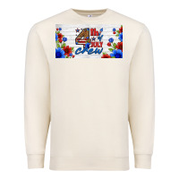 Sandshell floral 4th of july crew license plate Premium Sweatshirt - HRA Design Shop