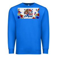 True Royal floral 4th of july crew license plate Premium Sweatshirt - HRA Design Shop
