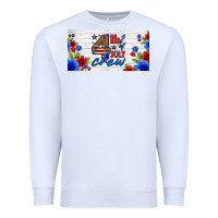 White floral 4th of july crew license plate Premium Sweatshirt - HRA Design Shop