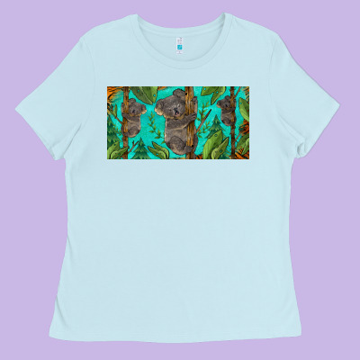 Koala License Plate Ladies Tee Designed By Barkaloodesign