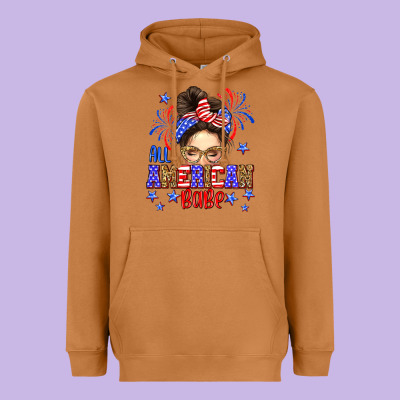 All American Babe Heavyweight Hoodie Designed By Neo Western
