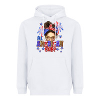 White All American babe Heavyweight Hoodie - Neo Western