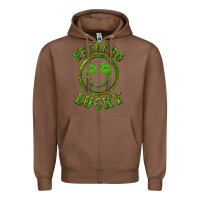 Chestnut feeling lucky with leopard Zipper Hoodie - RanaPortraitStore