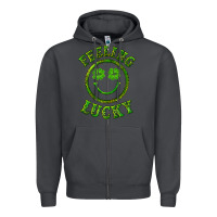 Smoke feeling lucky with leopard Zipper Hoodie - RanaPortraitStore