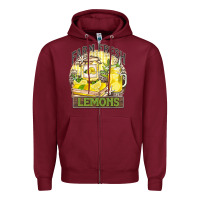 Burgundy farm fresh lemons Zipper Hoodie - Zillion Design Studio