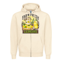 Sandshell farm fresh lemons Zipper Hoodie - Zillion Design Studio