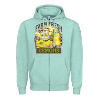 Seafoam farm fresh lemons Zipper Hoodie - Zillion Design Studio
