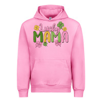Fuchsia Pink lucky mama Urban Hoodie - MaliasSmallBusiness