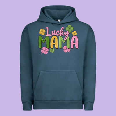 Lucky Mama Urban Hoodie Designed By Maliassmallbusiness