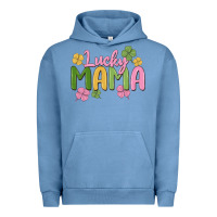 Pigment Pebble Blue lucky mama Urban Hoodie - MaliasSmallBusiness