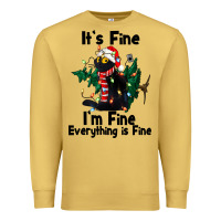 Antique Gold It's Fine I'am Fine Everything Is Fine Premium Sweatshirt - FaDigitalArtStudio